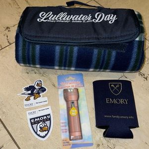 Emory blue plaid picnic blanket & other Emory stuff
